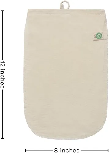 Miniatura 2 de Paquete de 3 bolsas reutilizables de café frío – Bolsas de filtro de café 100% algodón orgánico reutilizables para café frío – Filtros grandes