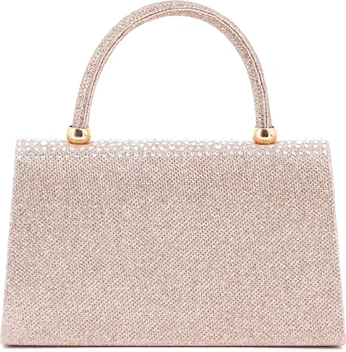 Miniatura 5 de Naimo Bolso de mano de cristal brillante con asa superior bolso de hombro cruzado para boda fiesta novia
