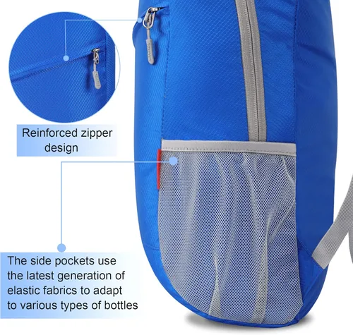 Miniatura 4 de ZOMAKE Mochila ligera y plegable, mochila pequeña para senderismo, resistente al agua, bolsa de día para viajes (azul oscuro)