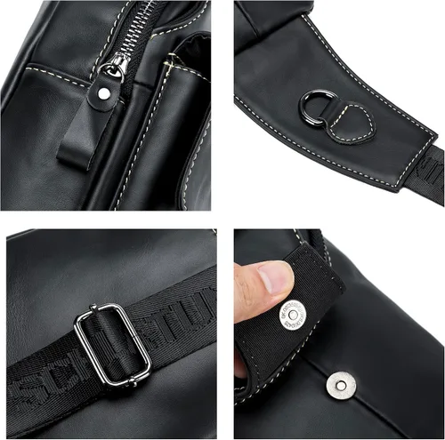 Miniatura 183 de LUKZIJAES Bolso bandolera de cuero genuino para hombre