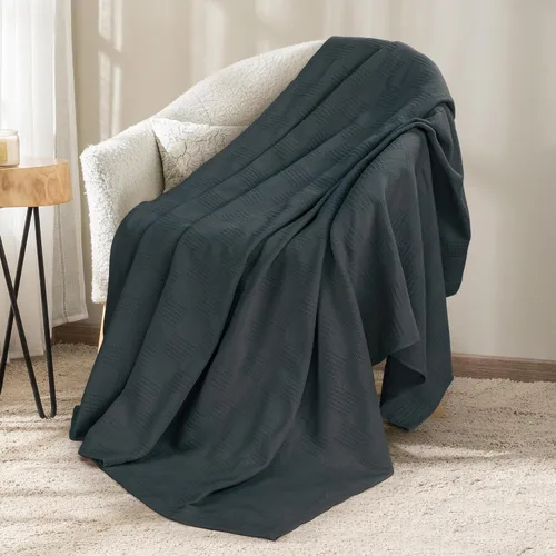 Miniatura 23 de Utopia Bedding Manta térmica 100% algodón, suave, ligera, transpirable, acogedora manta de primavera y verano para cama, decoración del hogar