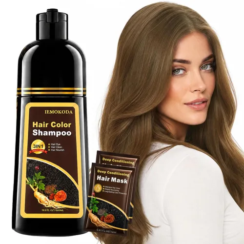 Miniatura 16 de Champú de tinte para el cabello 3 en 1 para mujeres y hombres, rica coloración de raíz a punta con extractos naturales, 3-4 semanas de duración