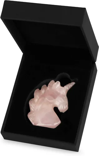 Miniatura 7 de Artistone Figuras de piedra de unicornio de jade de aventurina verde de 2 pulgadas talladas a mano, adorno de unicornio de cristal, símbolo