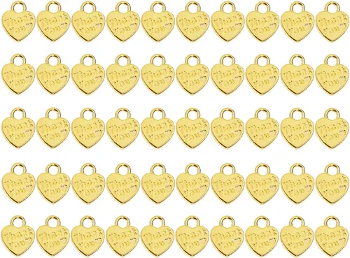 Miniatura 8 de Shapenty Dijes de corazón de agradecimiento de doble cara para aretes, pulsera, collar, colgante, llavero, fabricación de joyas, botella de vidrio