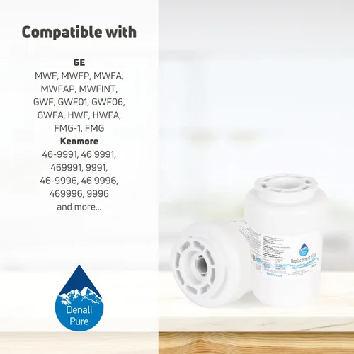 Miniatura 9 de Paquete de 3 filtros de agua de repuesto para refrigerador General Electric PFSS6PKXDSS - Compatible con cartucho de filtro de agua de refrigerador
