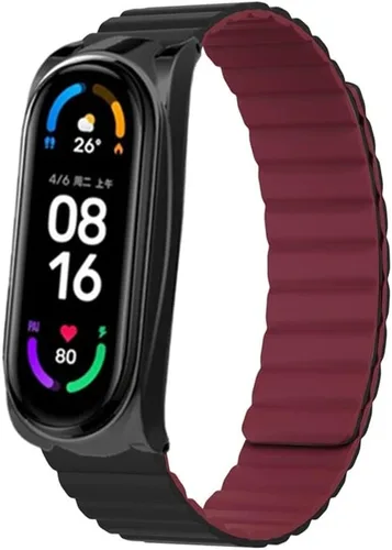 Miniatura 5 de Correa compatible con Xiaomi Mi Band 5, correa de silicona KangPlus con cierre magnético para mujeres y hombres, ajustable de 5.5-8.1 pulgadas, Azul