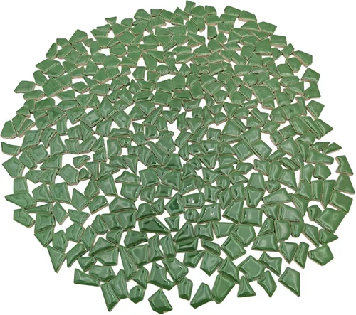 Miniatura 10 de Azulejos de mosaico de cerámica irregulares de 1.1 libras, piezas de mosaico, piedras para hacer mosaicos, manualidades, pasatiempos, artes, Amarillo