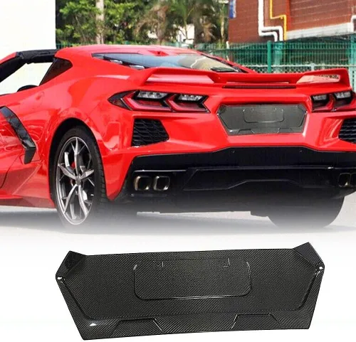 Miniatura 8 de Marco de placa trasera de fibra de carbono real para Chevrolet Corvette C8 2020-2025, accesorios decorativos, salida de fábrica