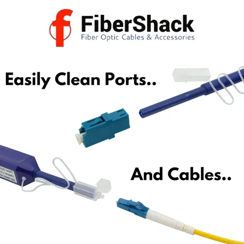 Miniatura 6 de Fibershack - Bolígrafo limpiador de fibra de 1,25 mm LC. Limpiador de fibra de un solo clic de 800+. Limpiador de conector óptico LCUPC y bolígrafo