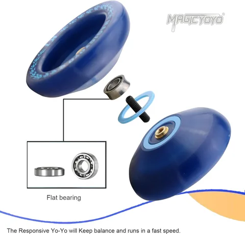 Miniatura 5 de MAGICYOYO K1 Yoyo Yoyo profesional sensible para niños, adolescentes y adultos, trucos de giro de dedos, yoyos para principiantes a avanzados