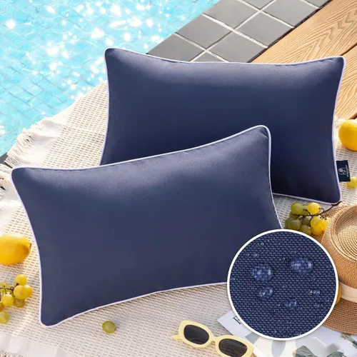 Miniatura 17 de Phantoscope - Juego de 2 fundas de almohada y cojín cuadradas decorativas, impermeables, para intemperie, sofás, carpas, 18 x 18 pulgadas