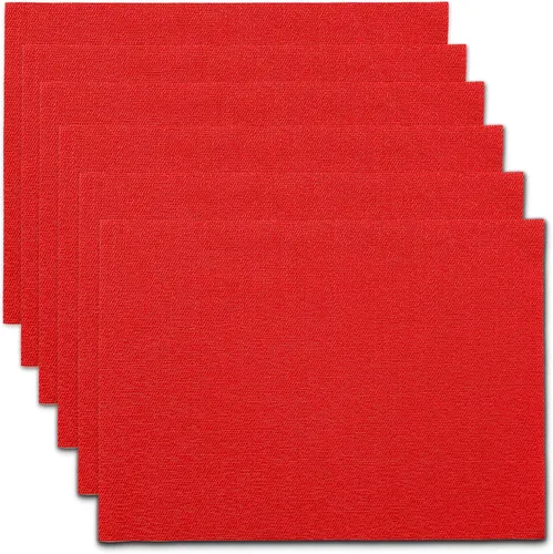 Miniatura 7 de CAIT CHAPMAN HOME COLLECTION Juego de 6 manteles individuales rectangulares con aislamiento térmico de PVC (plateado)
