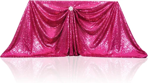 Miniatura 189 de PartyDelight Mantel de lentejuelas redondo de 50 pulgadas, color dorado claro, adorno de mesa para decoración de bodas, fiestas, cumpleaños