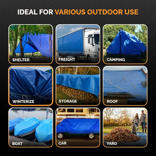 Miniatura 5 de Lona duradera, resistente e impermeable de 16 x 20 pies, multiusos de 6 mil, de Tiger Tough..