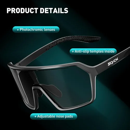 Miniatura 5 de SCVCN Cycling Glasses Sport Sunglasses Clear MTB Men Women BMX Running Driving S335