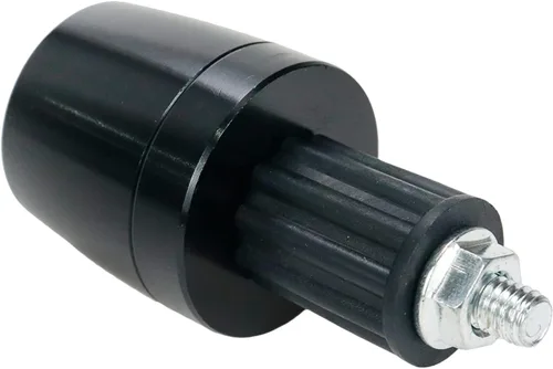 Miniatura 6 de Modengzhe 2 unids motocicleta cónico aluminio manillar extremo tapa 0.709 in Insertar diámetro barra extremo enchufe (negro)