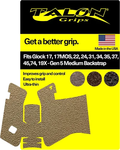 Miniatura 11 de Talon Grips - Agarre adhesivo para Glock 17, 17 MOS, 22, 25, 31, 34, 35, 37, 45, 74, 19X - Fabricado en los Estados Unidos - Fácil instalación