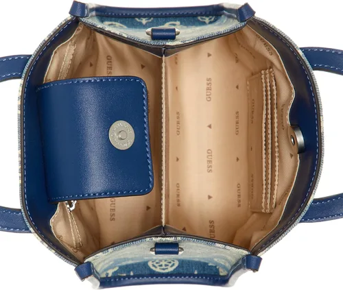 Miniatura 3 de GUESS Silvana - Mini bolsa de 3 compartimentos, logotipo de mezclilla degradado, Logotipo degradado de mezclilla