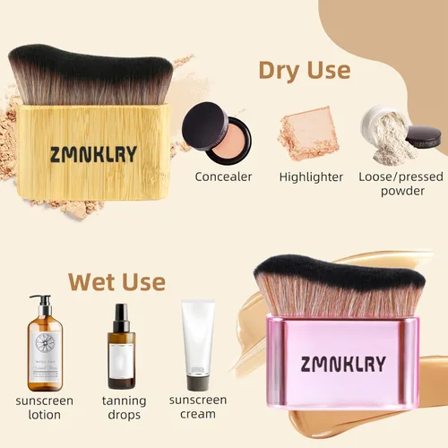Miniatura 6 de Kabuki Brush - Brocha bronceadora y autobronceadora, mejora para maquillaje facial y corporal
