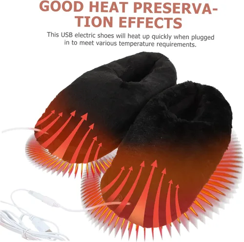 Miniatura 5 de Healeved 1 par de zapatos eléctricos USB para hombre, zapatillas de casa calentadas para hombres, zapatillas calentadas, almohadilla de calefacción