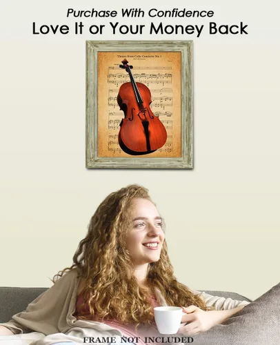 Miniatura 7 de Póster vintage de concierto para violonchelo n.º 1: impresiones artísticas estéticas de pared para baño, hogar, cueva de hombre, dormitorio, oficina