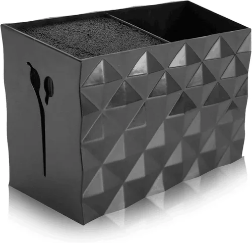 JIAKAI Caja profesional de tijeras de salón para estilista Tijeras Estuche titular Caso. Peines de peluquería Clips Caja de almacenamiento (negro)
