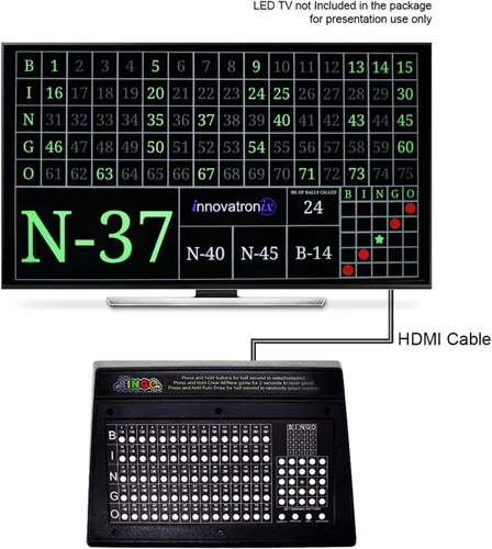 Miniatura 2 de Bingo v2 Tablero Flash inalámbrico con controlador (ahora con Wi-Fi) - Versión de EE. UU. 75 bolas - Uso para juegos con 1 año de garantía Nueva