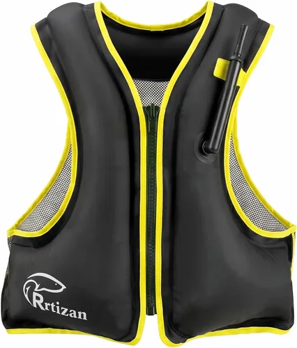Rrtizan Chaleco inflable de esnórquel para adultos, chaleco de esnórquel de viaje para esnórquel, paddleboard, natación, chaleco de esnórquel para