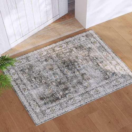 Miniatura 36 de Rugcomf Alfombra de pasillo de 2 x 6 pies, lavable, bohemio, suave, antideslizante, no desprende pelusa, lana sintética, estilo vintage para cocina
