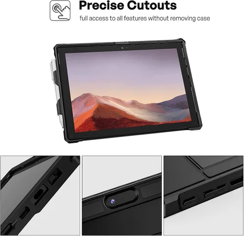 Miniatura 8 de ProCase Funda para Surface Pro 7 Plus, Pro 7, Pro 6, Pro 5, Pro 4, Pro LTE, funda resistente, resistente a prueba de golpes con agarre