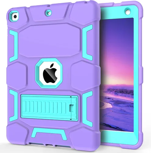 Miniatura 12 de CCMAO Funda para iPad de 6ª/5ª generación (9.7 pulgadas, 2018/2017), iPad Air de 2ª generación (2014) con soporte, funda protectora híbrida a prueba