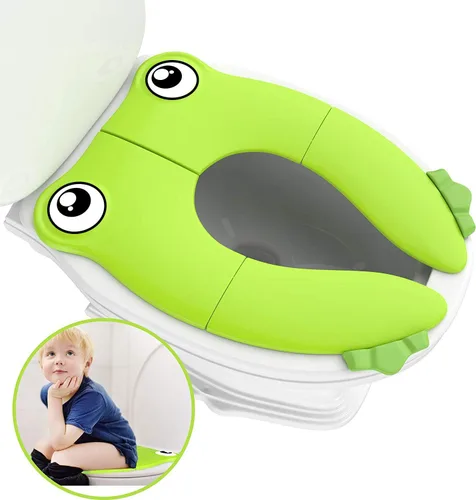 Miniatura 7 de Funda de asiento de entrenamiento para inodoro, asiento de inodoro de viaje, almohadillas de silicona antideslizantes plegables, portátil de viaje