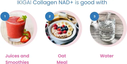 Miniatura 3 de Ikigai - Colágeno con NAD+ (30 porciones), sin OMG, sin gluten, paleo, kosher, sin sabor, incluye mezclador de bebidas gratis