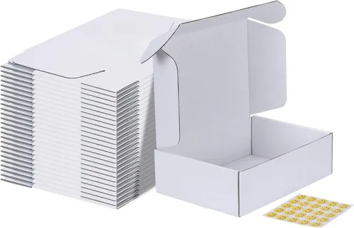 Miniatura 25 de MEBRUDY Cajas de envío de 4 x 4 x 2 pulgadas, paquete de 100 unidades, pequeñas cajas de cartón corrugado para enviar por correo, embalaje de Marrón