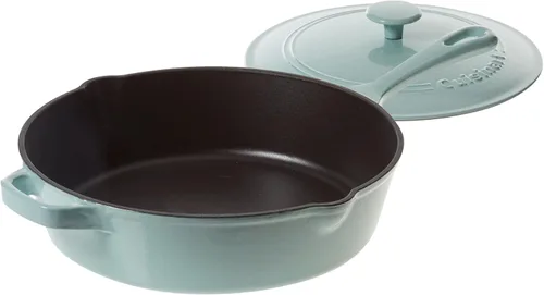 Miniatura 21 de Cuisinart Freidora de pollo de hierro fundido de 12 pulgadas con tapa, capacidad de 4.5 cuartos de galón, interior esmaltado de porcelana, apta