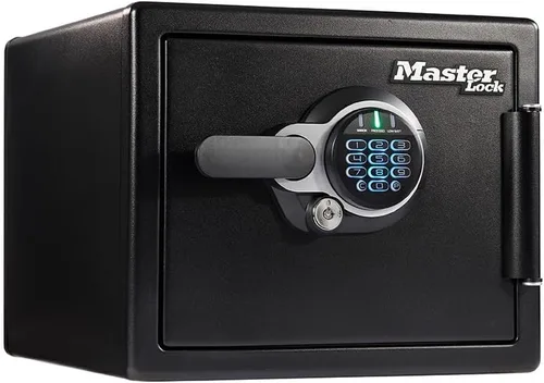 Master Lock - Caja de seguridad premium negra a prueba de fuego y agua con teclado digital, 0.82 pies cúbicos, STW082GTC