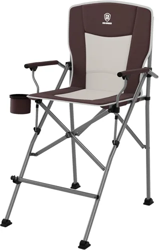 Miniatura 10 de EVER ADVANCED Silla alta de directores de campamento con portavasos de 31 pulgadas, silla plegable de altura de barra para campamento, deportes