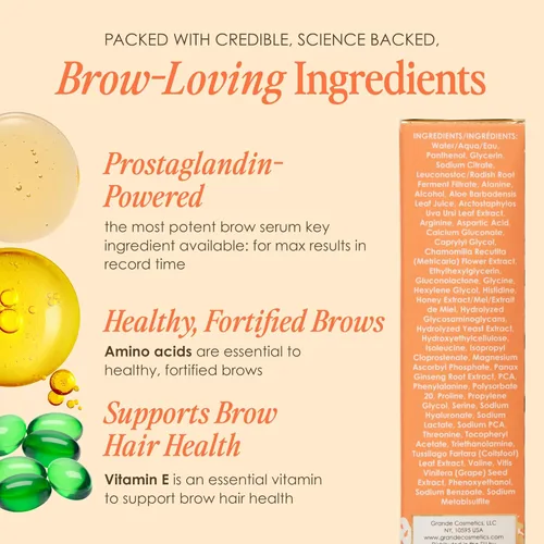 Miniatura 6 de Grande Cosmetics GrandeBROW Suero para mejorar las cejas para unas cejas más llenas y atrevidas - Suero para cejas con vitaminas, péptidos