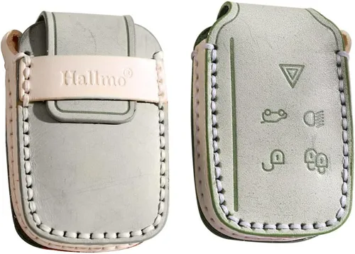 Miniatura 3 de SANRILY Funda para llavero Land Rover con llavero de flores, sin llave, de piel, para Range Rover Evoque Sport y Jaguar F-TYPE F-PACE XE XF-Verde