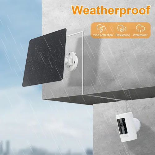 Miniatura 4 de Ring - Cargador de panel solar para cámara, compatible con batería Stick Up Cam, batería Spotlight Plus/Pro Cam, impermeable, carga rápida de 5 W 6