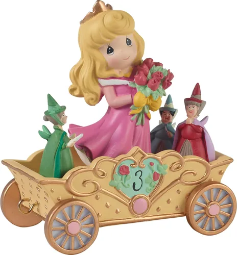 Miniatura 3 de Precious Moments Disney Showcase Collection 104405 figuras de resina "Now You're Three A Beauty You'll Always And Forever Be". Disney adornos de 3