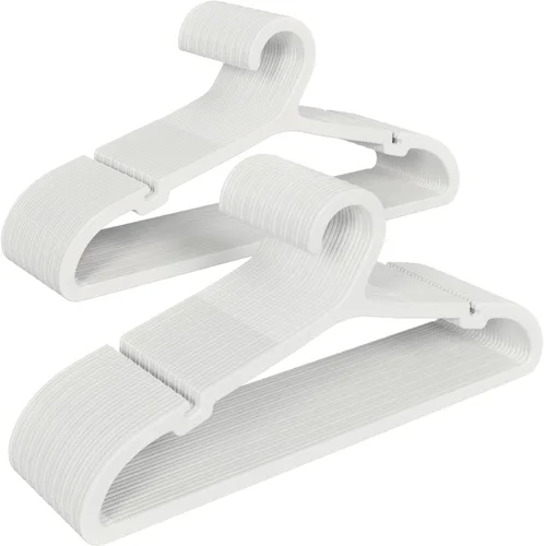 Miniatura 9 de ABHENG Paquete de 30 perchas de ropa, perchas de plástico antideslizantes, perchas que ahorran espacio, resistentes, para colgar ropa seca y húmeda