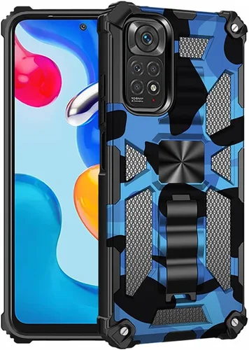 Miniatura 2 de Funda para Redmi Note 11S, funda para Redmi Note 11 4G, funda de camuflaje militar con protección de grado militar, probada contra caídas y cubierta