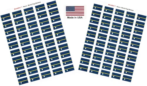 Miniatura 124 de 100 calcomanías de la bandera de Alaska; 1.5" x 1" hechas en Estados Unidos, calcomanías autoadhesivas de la bandera del estado para álbumes