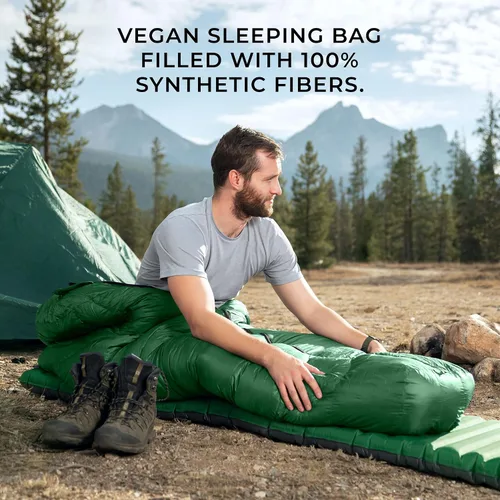 Miniatura 6 de Hyke & Byke Katahdin 32 F - Saco de dormir para senderismo y mochilero – 4 estaciones, 625FP ultraligero – Resistente al agua – Gris carbón – Corto