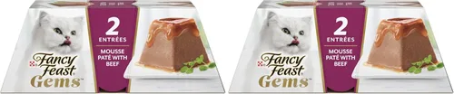 Miniatura 11 de Fancy Feast Gems Pate - Mousse de comida para gatos con atún y un halo de salsa sabrosa para gatos, paquete de 8, cajas de 4 onzas