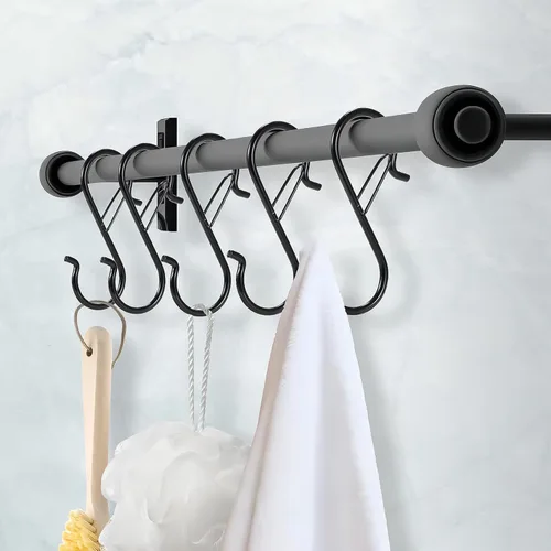 Miniatura 5 de 24 piezas de ganchos en S para colgar con hebilla de seguridad, ganchos en S de metal resistentes de 3.5 pulgadas para utensilios de cocina, tazas