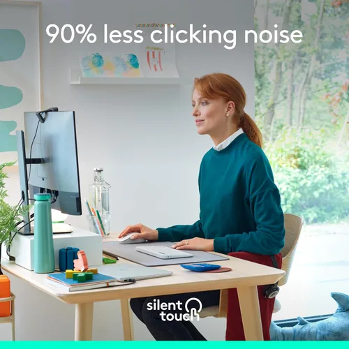 Miniatura 4 de Ratón inalámbrico Logitech Signature M650 - Para manos pequeñas a medianas, para diestros, batería de 2 años, clics silenciosos, botones Blanco hueso