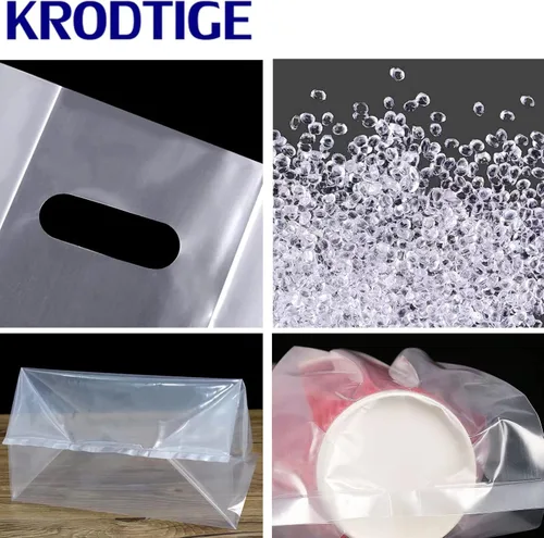 Miniatura 8 de Krodtige 100 bolsas de plástico transparente de 11 x 15 pulgadas con asas troqueladas, 2 mil de grosor, perfectas para venta al por menor, pequeñas