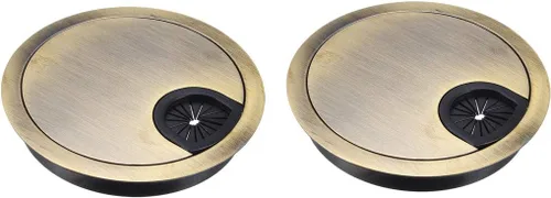 Miniatura 12 de uxcell Cubierta de agujero para cable, 2 pulgadas/1.969 in, aleación de zinc, para cable de escritorio, ojales para oficina, PC, organizador
